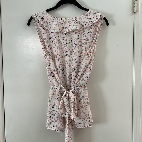 Max Studio Multi Color Polka Dot Blouse. - Picture 6 of 11